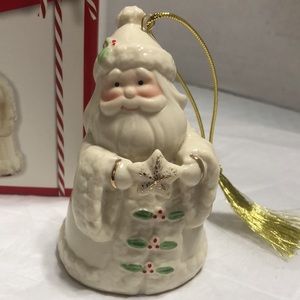 LENOX PORCELAIN SANTA ORNAMENT NEW IN BOX, “HOLIDAY CHEER”